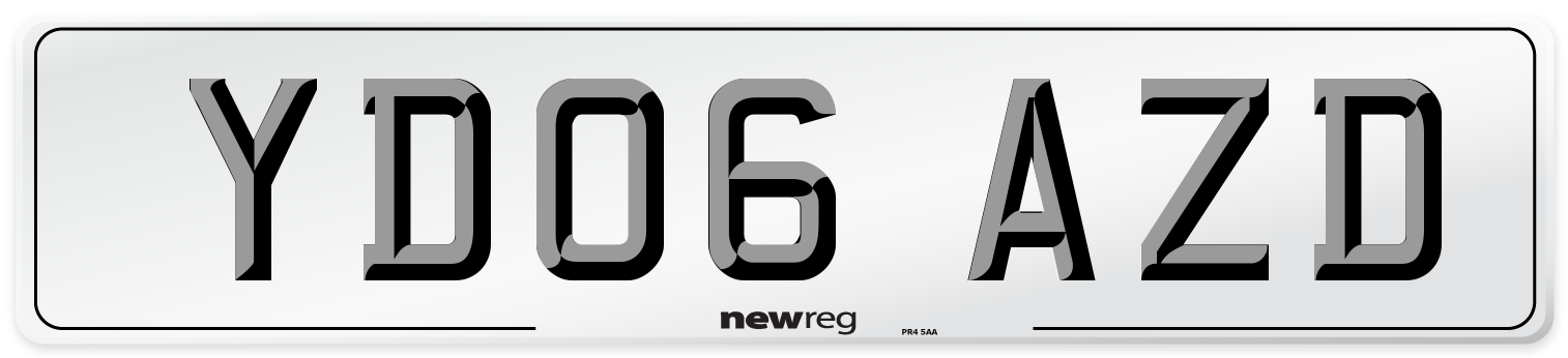 YD06 AZD Number Plate from New Reg